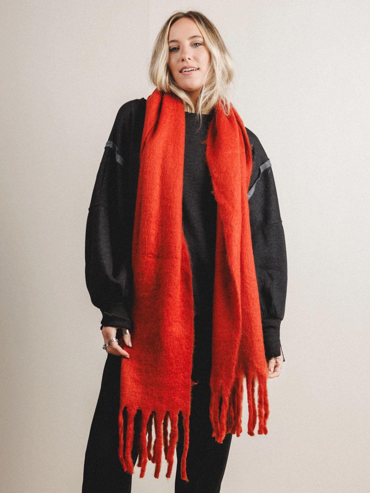Winter Trails Scarf - Rust - Image 2