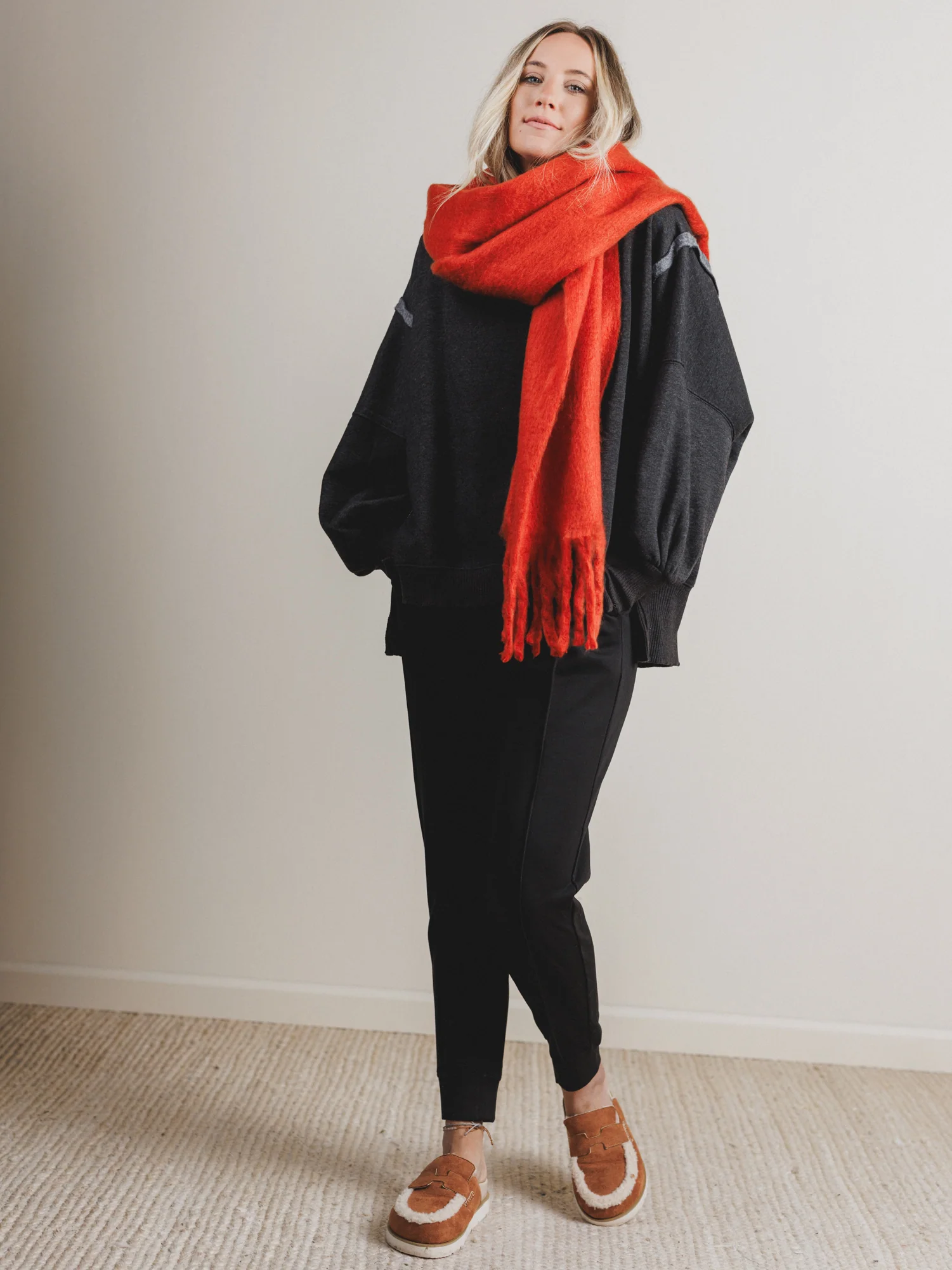 Winter Trails Scarf - Rust - Image 3