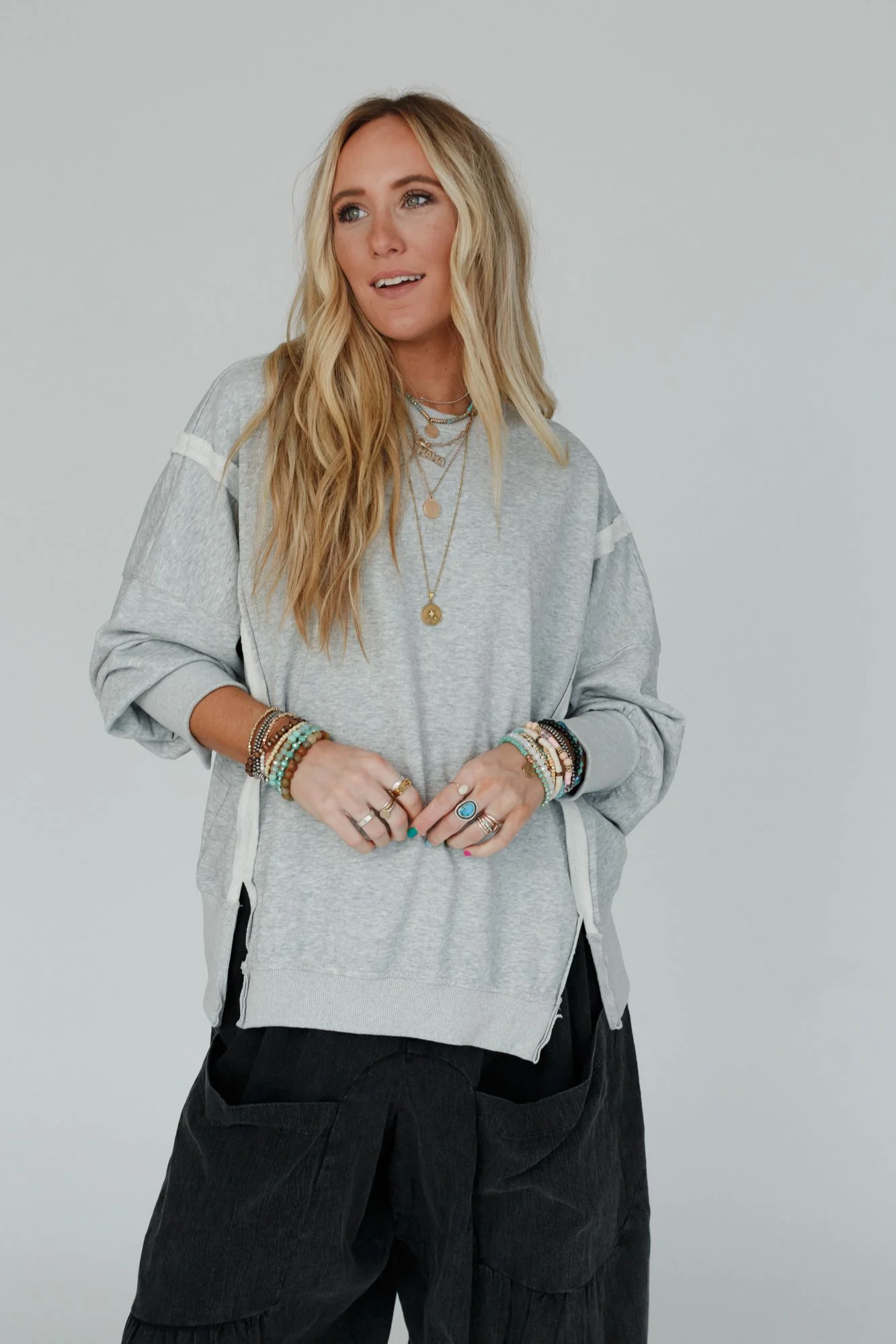 Work It Out Sweatshirt - Heather Gray - Image 4