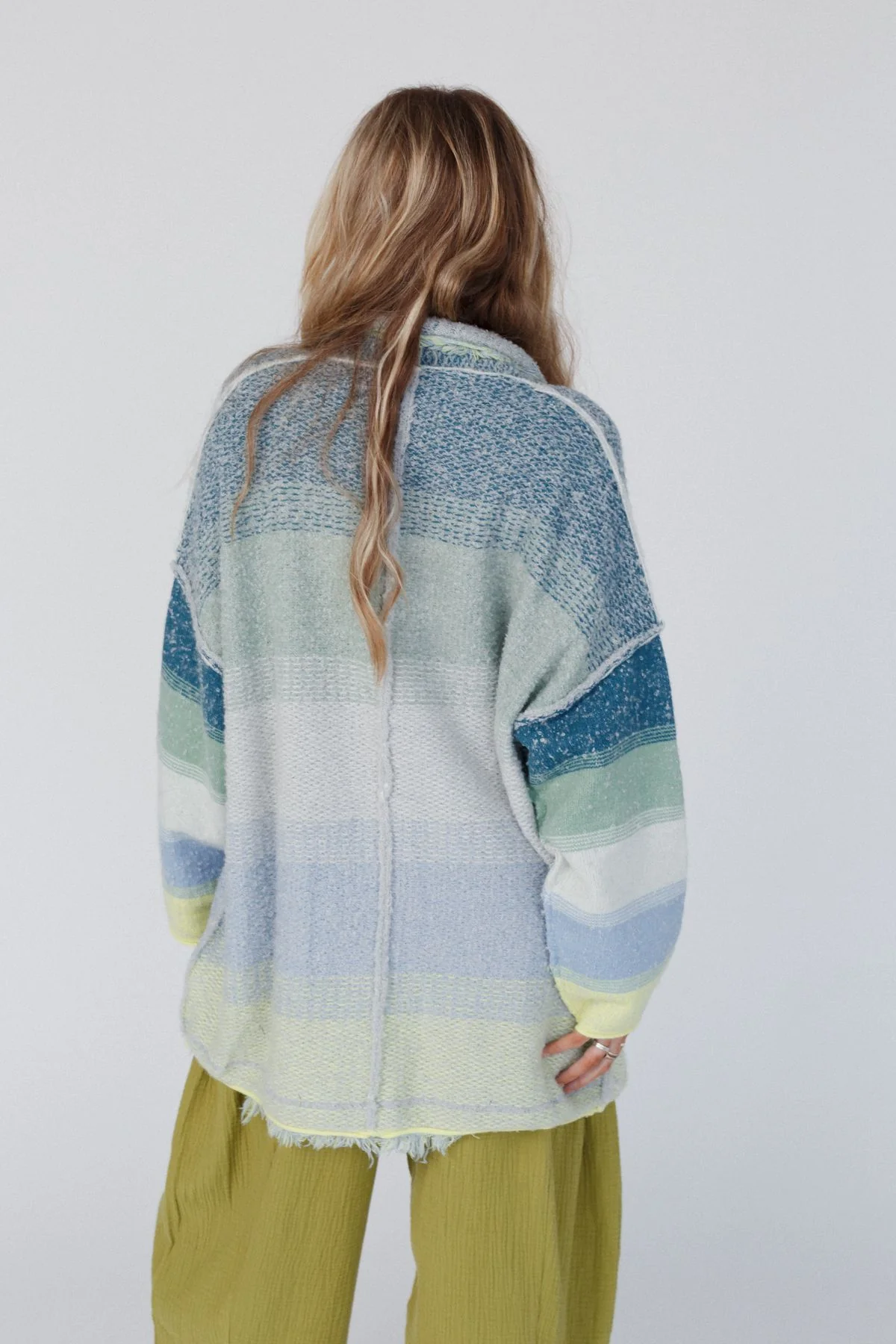 Worlds Collide Cardigan - Blue - Image 4