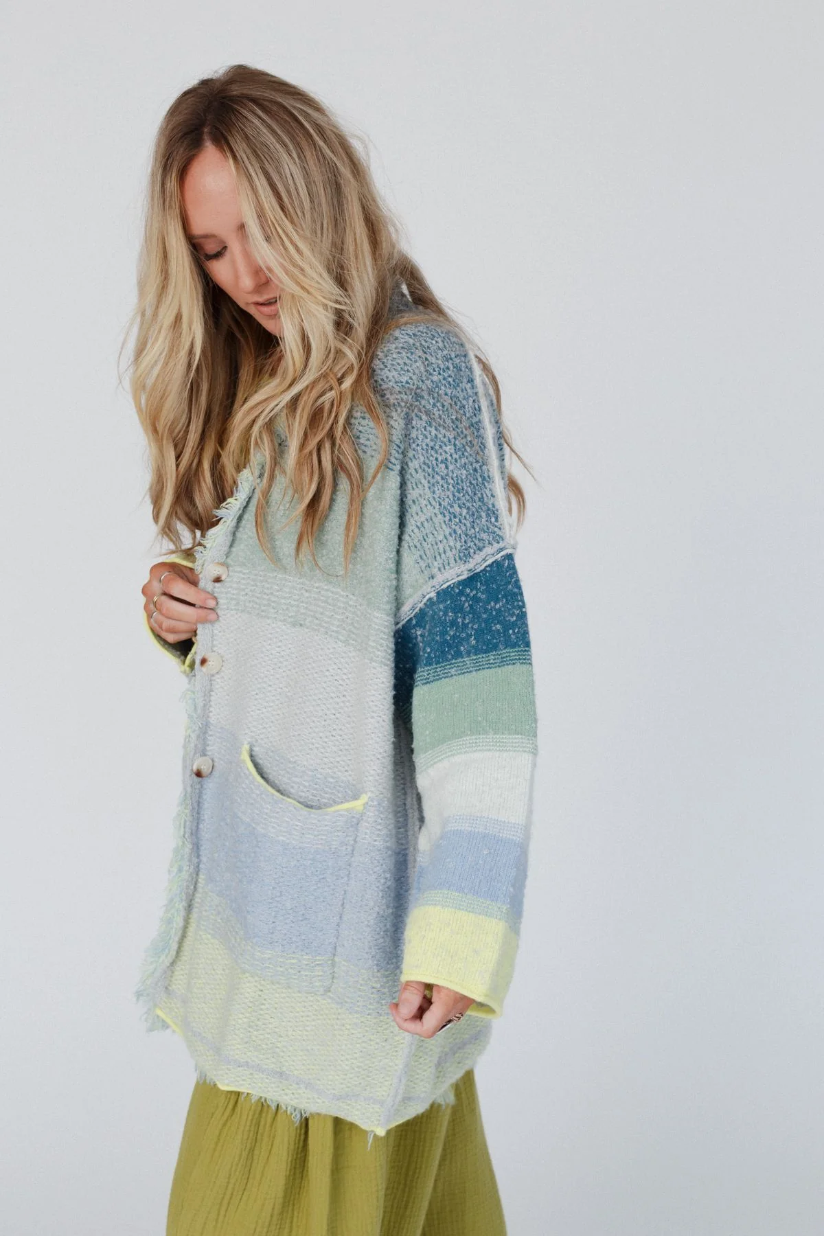 Worlds Collide Cardigan - Blue - Image 8