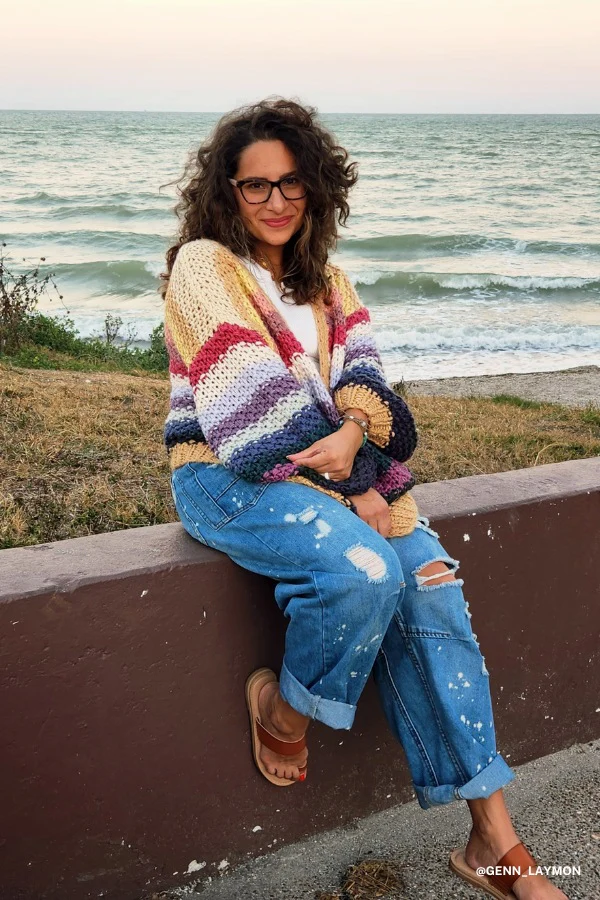 Wrapped up in Color Knit Cardigan - Neutral - Pre Order - Image 5