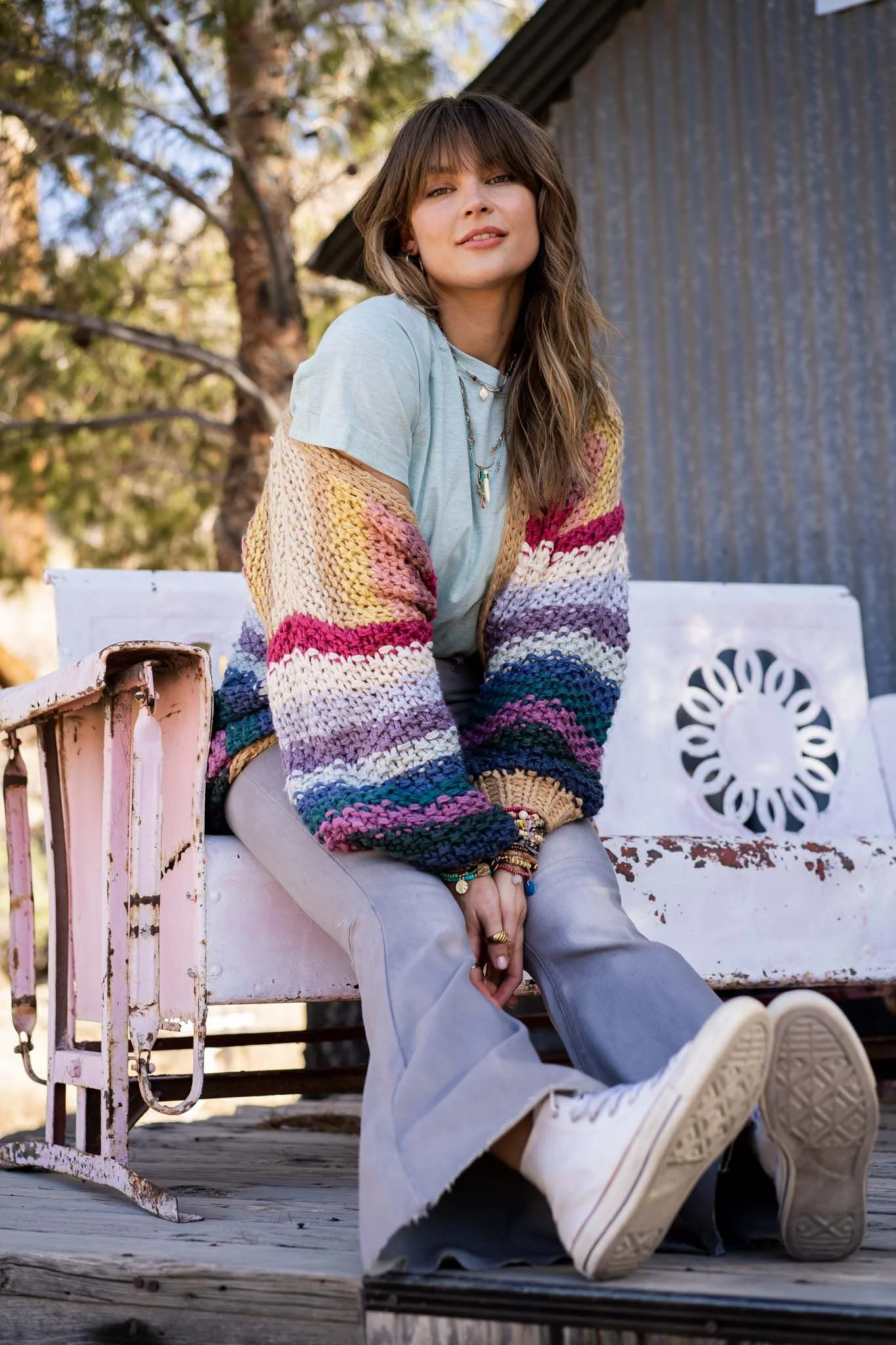 Wrapped up in Color Knit Cardigan - Neutral - Pre Order - Image 8