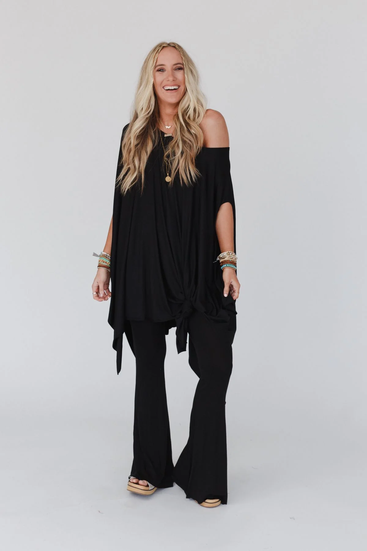 Wren Tunic and Cher Flare Set - Black - Image 6