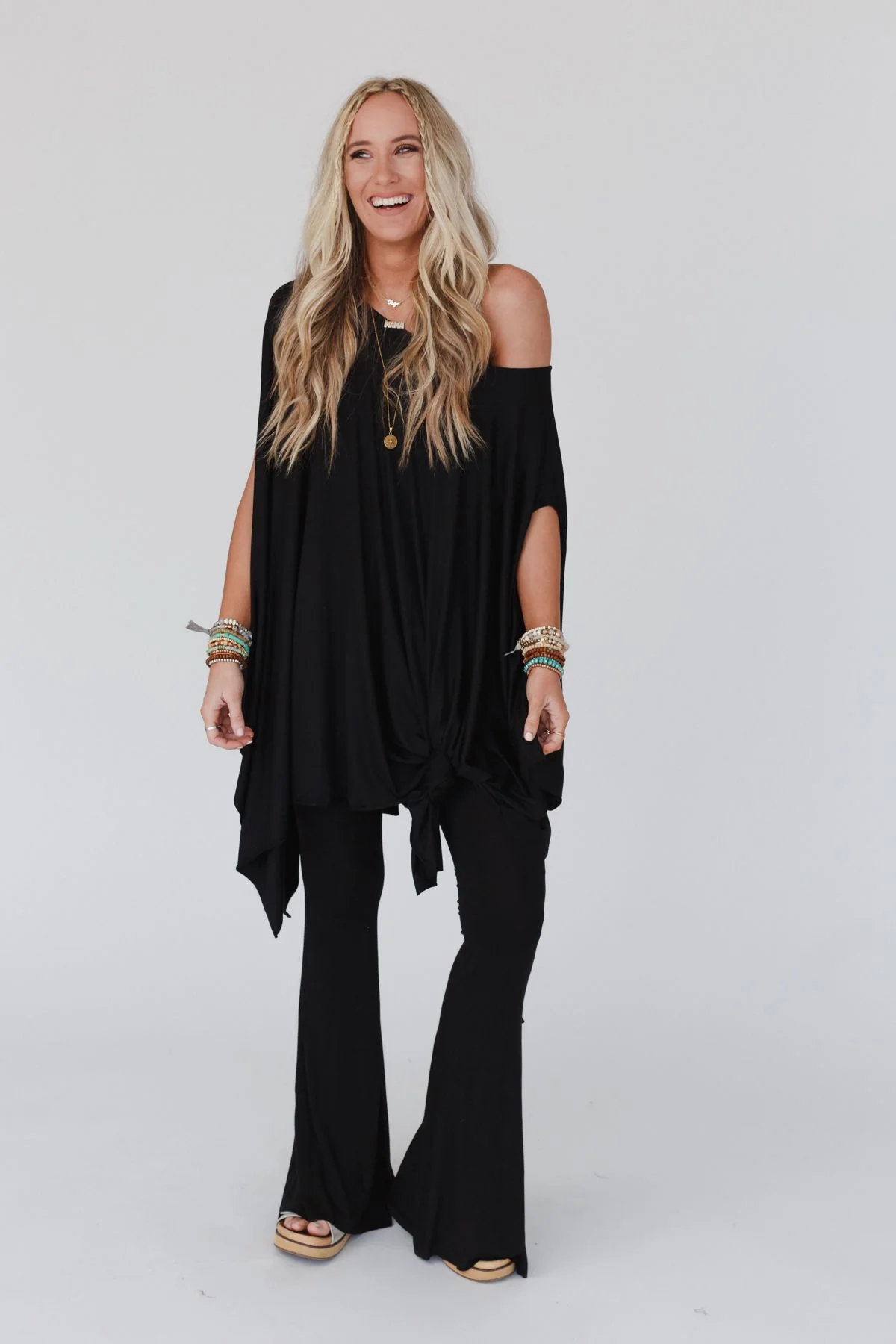 Wren Tunic and Cher Flare Set - Black - Image 7