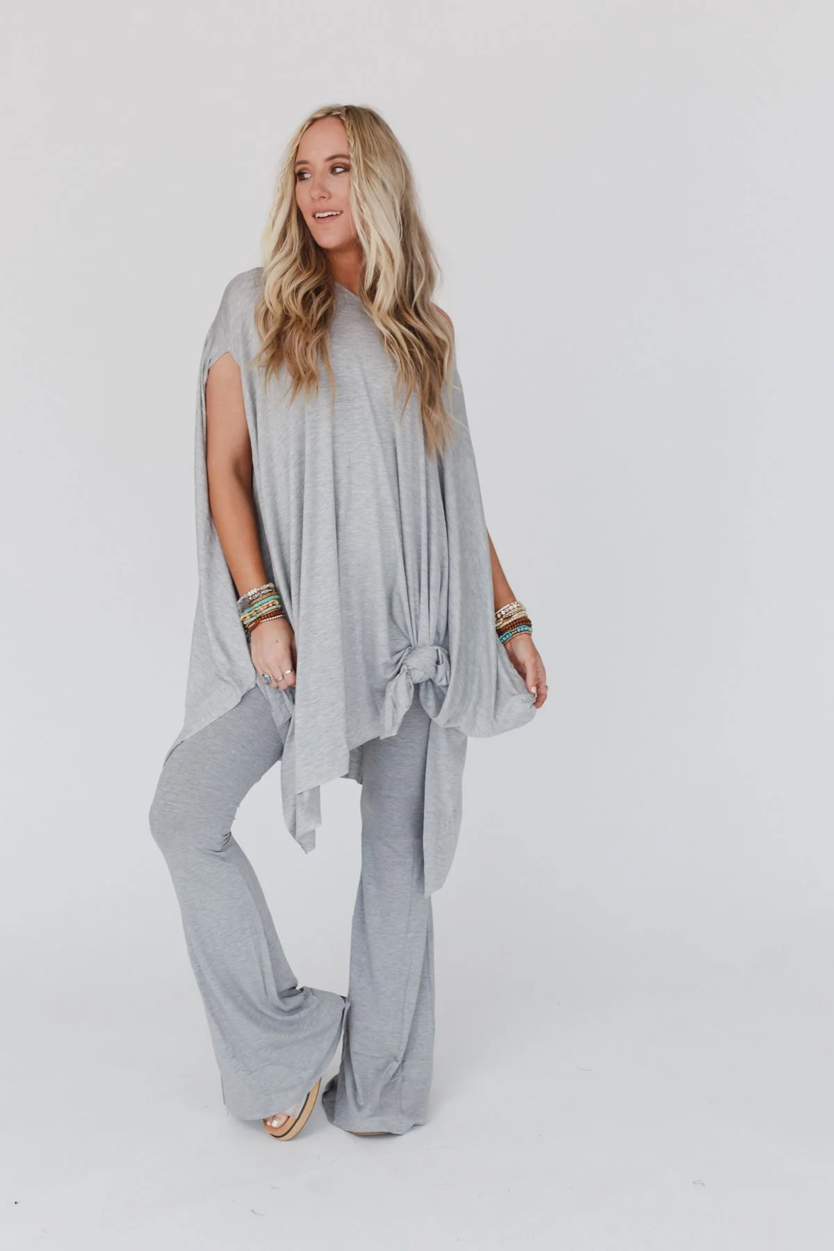 Wren Tunic and Cher Flare Set - Heather Gray - Image 11