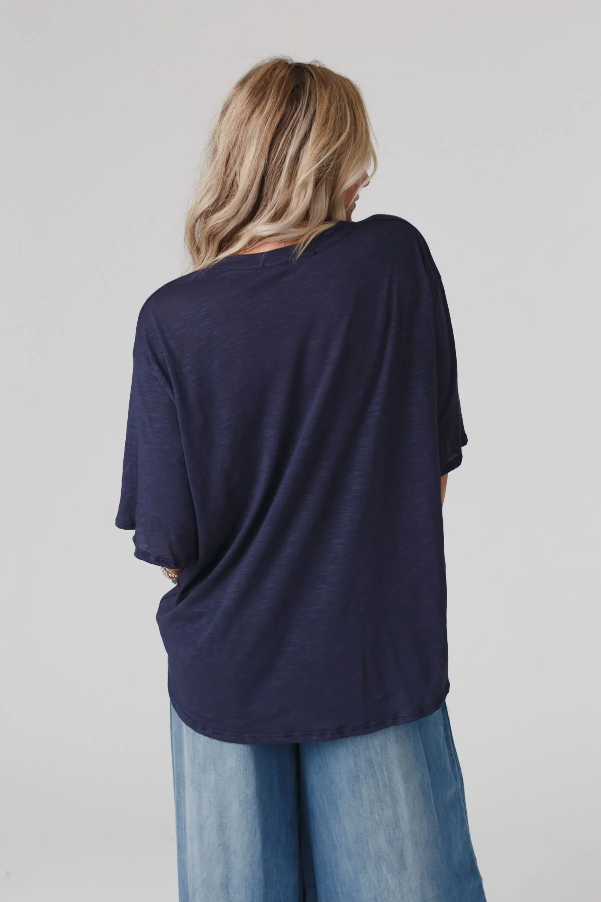 The Nest Your Favorite Slub Tee Shirt - Navy - Image 3